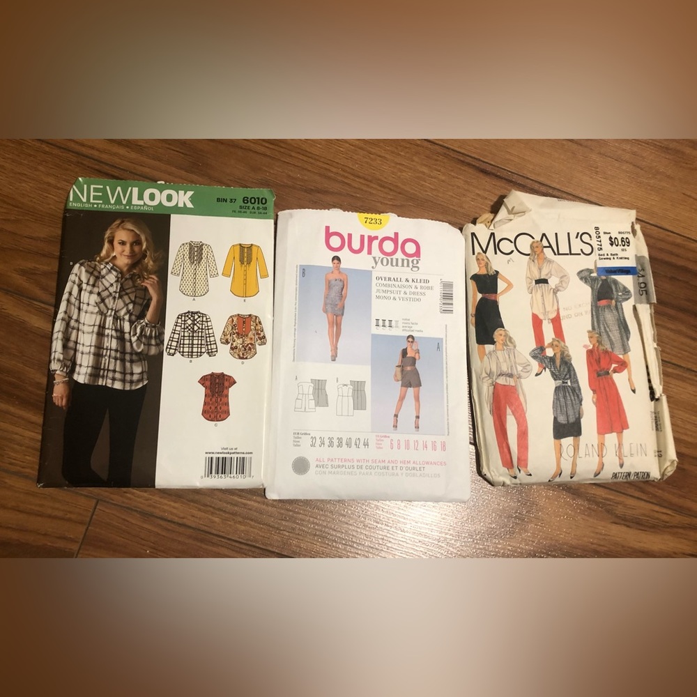 3 Rare Vintage Sewing Patterns Woman’s Fashion DIY